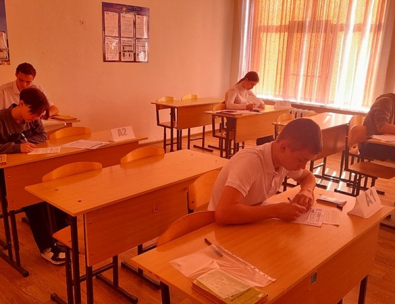 Девятиклассники писали сегодня пробный экзамен в формате ОГЭ по русскому языку.